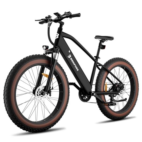 Version 1.0.0 Electric Bike for Adults 1200W Peak Motor, 48V 720Wh Removable Battery, 65 Miles 28MPH Ebike Mountain, 26" Fat Tire Adult Electric Bicycles with Hydraulic Suspension,7 Speed Gears UL Commuter E Bike - Image 1