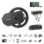 BAFANG 48V 500W Mid Drive Kits with Battery,48V Mid Drive Ebike Conversion Kit with Chainring and Ebike Display&Battery,Electric Bicycle Upgraded Kit Fit 68-73MM BB Size Mountain Bikes,City Bike