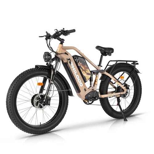 Version 1.0.0 PHILODO Electric Bike for Adults, Dual Motor Fat Tire Ebike 2 * 1000W Dual Battery Electric Bicycles 48V 46AH with Full Suspension Hydraulic Disc Brakes 35MPH - Image 1