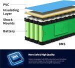 52v 22Ah Lithium Ion Battery Pack,52v Lithium Ion Battery,Built-in 30A BMS,with T Plug and Capacity Indicator,for 250-1200w Electric Bicycle Scooter - Image 4