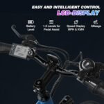 RCB E Bike Adults RK15, 26-inch Electric Bike with 12Ah Lithium Battery up to 90KM Long Range (Environmental Impact), 500W Motor, 7-Speed Electric Bikes Shock Absorbing Front Suspension - Image 5