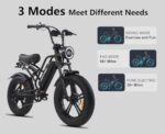 1500W Moped Style Electric Bike | Adult eBikes - 48V 18Ah Removable Battery | 60+ Mile Range | 32MPH Top Speed - All Terrain Fat Tire Electric Bike for Mountains, Snow, Sand, Road - Image 6