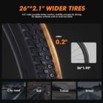 Cityone Electric Bike for Adults 26" Ebike with 2.1" Tire,UL2849 Certified Built-in Removable Battery, Peak 750W Motor Ebikes with 7 Speed Aluminum Mountain Electric Bicycle - Image 6