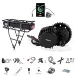 Bafang 1000W Mid Drive Kit with Battery,Bafang BBSHD BBS03 Ebike Conversion Kit,48V/52V 8Fun Electric Bike Conversion Kit for Moutain Road Bike(C18,Rear Rack Battery 48V17.5AH)