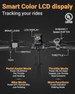 Cityfun Folding Electric Bike Adults,500W Motor (Peak 720W) Ebike with 20" x 4.0" Fat Tire,48V 10.4Ah Removable Battery Hidden,Electric Mountain Bike,UL 2849 Certified,Commuting E-Bike,7-Speed - Image 5