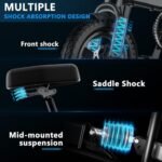 Electric Bike for Adults,Folding Ebike,Electric Bicycle with Removable Battery, 20MPH Commuting Electric Bike, High Brushless Gear Motor - Image 5