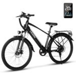 Seeker 26" Electric Bike for Adults with Peak 500W Brushless Motor, 35Miles 324WH Removable Battery 20MPH Commuting Electric Mountain Bike, UL 2849 Certified, Front Fork Suspension