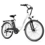 Heybike Cityscape Electric Bike for Adults with 350W Motor Peak 500W, 23mph Max Speed, 26" Electric Commuter Bike with UL Certified 360WH Removable Battery up to 40 Miles,7-Speed and Front Suspension