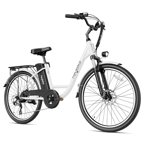 Version 1.0.0 Heybike Cityscape Electric Bike for Adults with 350W Motor Peak 500W, 23mph Max Speed, 26" Electric Commuter Bike with UL Certified 360WH Removable Battery up to 40 Miles,7-Speed and Front Suspension - Image 1