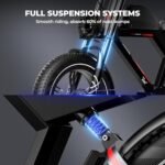 G-FORCE ZM Electric Bike for Adults, Dual Battery Max 160 Miles Electric Mountain Bike, 750W (Peak 1200W) E Bike w/ 30 MPH, 20"x4" Fat Tire 48V 40AH Full Suspension Moped-Style Electric Bicycle - Image 5