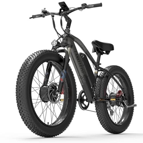 Version 1.0.0 LANKELEISI Newest Dual Motors MTB, Shimano 7 Speed E-Bike Hydraulic Disc Brake, 90-100NM 20AH 2000W 26" Fat Tire Electric Bike 35MPH, Electric Bicycle for Adults - Image 1