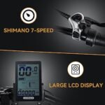 EBKAROCY Electric Bike for Adults 20" Fat Tire, 750W Motor 48V 15AH Battery, 30MPH Speed for Folding Electric Bike, Ebike with Shimano 7 Speed, Adult Electric Bicycles for Commute Mountain Beach Snow - Image 5