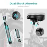 Heybike Mars Electric Bicycle Foldable 20" x 4.0 Fat Tire Electric Bicycle with 1000W Peak Motor，624WH Removable Battery and 50 Miles Max Range, Dual Shock Absorber for Adults - Image 5