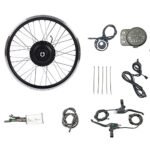 ZYXU Electric Bike Conversion Kit, 36V/48V 350W 16" 20" 24" 26" 28" 700C E-Bike Conversion Kit KT-900S Conversion Waterproof Kit Bike Hub Motor Conversion Kit,48v350w/front Wheel,24”