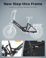 Jasion EB7 ST 2.0 Electric Bike Adults, 28MPH Max Speed[850W Motor], 55 Mile Ranges[480Wh Removable Battery], Foldable Ebikes with Dual Suspension, Step-Thru 20" Fat Tire Adult Electric Bicycles - Image 5