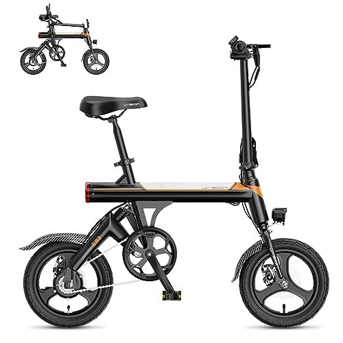 Version 1.0.0 Jasion EB3 Electric Bike for Adults 21mph Folding Adults Electric Bicycles, 350W Brushless Motor, 36V 7.5Ah Battery, Center Suspension, 3 Levels Assist, 14" Foldable ebike for Adults and Teens - Image 1