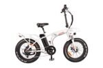 DJ Folding Bike 750W 48V 13Ah Power Electric Bicycle, Pearl White, LED Bike Light, Suspension Fork and Shimano Gear - Image 2