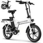 WINDHORSE Peak 630W Foldable Electric Bike for Adults, 25MPH Speed, Max 35-Mile Range, Folding Ebike with Removable Battery, 16" Tires, Dual Seats