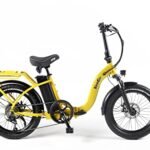 VeeGo Semi Fat Electric Bike, Lightweight & Folds in Half, Basket, Rack, Fenders Included, for Adults