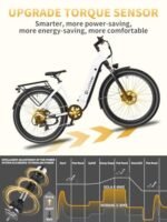 Electric Bike for Adults 1300W Peak Motor 48V 35AH Battery 32MPH 80Miles Range 27.5'' Step-Thru Ebike with Torque Sensor, APP Control, Anti-Theft Alarm, Dual Hydraulic Brake Electric Bicycle - Image 5