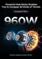 ENGWE EP-2 Pro Electric Bike 960W (Peak) Folding Ebike for Adults with 48V13A Battery Range 75Mile - 20" 4.0 Fat Tire Electric Bicycle, 7 Speed Gear E-Bike All Terrain - Image 3