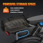 Jasion RetroVolt Electric Bike for Adults, [1500W Peak Upgrade Motor & 30MPH & 70Miles] Full Suspension Ebike, 20" Fat Tire All-Terrain E-Bike with 48V 13Ah Removable Battery Moped Electric Bicycle - Image 6