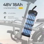 SOHAMO A1/2 Mini Electric Bike for Adults, Peak 600W Foldable E-Bike 22mph 25-40 Miles Electric Bicycle Lightweight 14" Folding Electric Bike 10/12/15/16AH Battery for Teens Commuting - Image 3