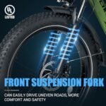 Lander Electric Bike for Adults,26" Fat Tire Electric Mountain Bike with 500W (Peak 720W) 48V 13Ah Battery, 25MPH, UL 2849 Certified,E-Bike 7 Speed&Front Suspension E-Bicycles - Image 6