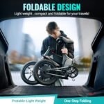 TST Foldable Electric Bike for Adults, Small Electric Bicycle 500W Peak Motor, Commuter Ebike 18MPH, Max 18 Miles Range, 14" Pneumatic Tires Portable Electric Bike with Smart LED Screen - Image 5