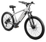 Schwinn Marshall Electric Hybrid Bike for Adults, Step-Though and Step-Over Aluminum Frame, 250W Motor, Removable Battery, 7-Speed, 27.5-Inch Wheels, Head and Tail Lights