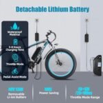 1000W Electric Bike for Adults, 28 MPH Ebikes 48V 13AH Removable Lithium Battery Electric Mountain Bike - Image 3
