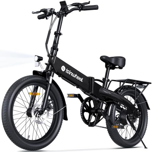 Version 1.0.0 isinwheel U5 Pro Folding Electric Bike for Adults, 800W Brushless Motor, 20MPH Up to 50 Miles, 2-3H Fast Charge, 20" Fat Tire Ebike, 7 Speed Gear, Front Fork Suspension for Leisure Riding&Commuting - Image 1