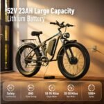 Electric Bike for Adults with 3000W Peak Dual Motors, 23AH 1196WH/1104WH Battery, 37MPH 26” Fat Tire, Full Suspension, Dual Hydraulic Disc Brake, E Bikes For Men, 90 Miles Long Range 45° Uphill - Image 3