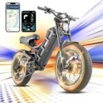 eAhora Romeo Ⅱ 2500W 60AH Electric Bike 52V 120+Miles Long Range Ebike Air Full Suspension Electric Mountain Bike 20 * 5.0" Fat Tire E Bike with APP Control