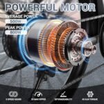 TST Electric Bike for Adults,Electric Bicycle 23MPH,26" Tire,Peak 800W Motor,Range 40 Miles,7-Speed,Commuter Electric Bike with 480Wh Removable Battery Built in,LCD,Suspension Fork,Smart App - Image 3