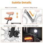 Adult Electric Bike, 26 Inch Step Through Ebike for Women Men, Peak 500W 1000W w/UL Certified Removable Battery, 7 Speed City Electric Cruiser Bikes, 22MPH 50Miles Commuter Electric Bicycle - Image 5