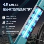 LEONX Aipas M2 Electric Bike,1500W Peak Motor Electric bike for adults, 26'' x 4.0'' Fat Tire Electric Mountain Bike with 480Wh Samsung Battery, 28MPH 45 Miles Ebike UL Certified 7 Speed - Image 3