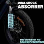 EZ BREEZE Electric Bike for Adults with Double Disc Brakes | Unisex Fat Tire Road Snow Beach Mountain Bicycle with 26 Inch Wheels 48V 14ah Removable Battery W/Fast Charge 750W Motor - Image 3