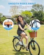 Electric Bike for Adults, 350W(Peak 500W), Up to 45 Miles, Removable Battery, 26" Commuter Electric Bicycle, Rear Rack, Bike Basket, Certified to UL Standard 2849 - Image 4