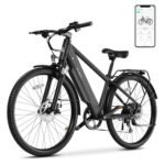 TST Electric Bike for Adults,Electric Bicycle 23MPH,26" Tire,Peak 800W Motor,Range 40 Miles,7-Speed,Commuter Electric Bike with 480Wh Removable Battery Built in,LCD,Suspension Fork,Smart App