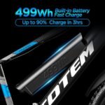 Totem Electric Bike for Adults - 1000W Peak Motor, 27.5" Electric Mountain Bike with 48V 499Wh Removable Lithium Battery, 21-Speed, Mechanical Locking Suspension Fork - Image 3