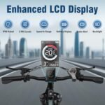 Jasion Electric Bike for Adults -750 W Peak Motor, 480 WH Removable Battery Bicycle with Twist Throttle, Dual Disc Brake, 7-Speed Ebike, Max 20 MPH, 5 PAS Levels, Front Suspension 27.5 Inch Tires - Image 2