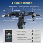 Electric Bike for Adults, Dual Motor 2000W 22.4Ah 35MPH AWD Ebike 21 Speed 26" Fat Tire MTB Hydraulic Disc Brake Front Suspension - Image 5