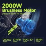 Electric Bike for Adults, 7-Speed-Gear E-Bike, Fat Tire Dual Motor Removable Battery Ebike, 60 Miles Off Road Mountain Electric Bicycle with Dual Hydraulic Disc Brakes… - Image 3