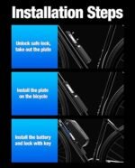 Ebike Battery 48V 20Ah for Electric Bike/Bicycle Power Supply Hailong Li-ion Battery Pack with Fix Plate, Safe Lock, 3A Charger, XT60 Connector and LED Indicator for 100-1200W Motor - Image 7