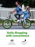 Hidoes Folding Electric Bike for Adults, 750W Fat Tire Electric Bicycle 48V 13Ah Removable Battery Max Speed 25MPH,Full Suspension System Design Folding Ebike - Image 5