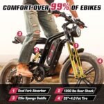 E2 Electric Bike for Adults,750W Ebike with 48V13Ah Removable Battery,All-Terrain 20" Fat Tire Electric Bikes Up to 28MPH & 46.6Miles,Full Suspension,Cruise Control,UL Certified,Moped E-Bike - Image 5