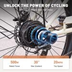 Viribus Electric Bike for Women, 500W (Peak 750W) 48V 13AH City Ebikes for Adults with Basket, Rack, Suspension, Aluminum Frame, Cruiser Commuter E Bike for Women, Step Through Electric Bike - Image 3