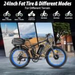 Dual Motor 52V Peak 4000W-30Ah-42MPH Electric Bike for Adults - US Warehouse - Image 4