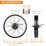 BAFANG 48V 750W Rear Hub Motor : 26 20 Inch Fat Tire Electric Bike Conversion Kit with Battery (Optional) for Rear Cassette Wheel with LCD Display & PAS - Image 2